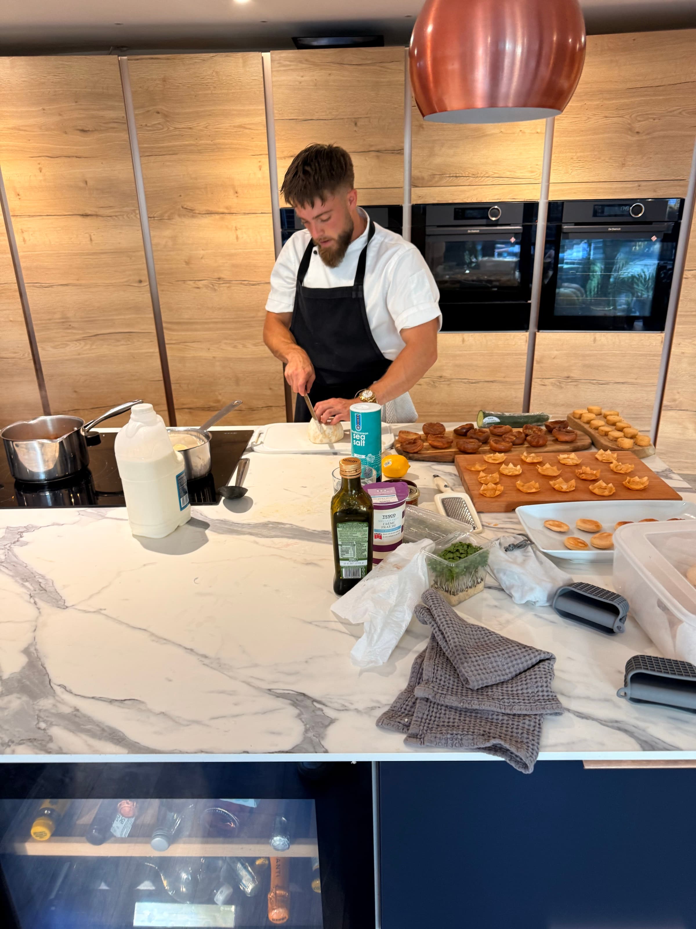 A Client's Kitchen — marble · mise en place